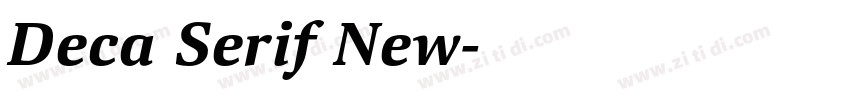 Deca Serif New字体转换